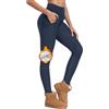 CheChury Leggings Donna Invernali Termici Leggings Felpati Push Up con Fodera in Pile Vita Alta Leggings con Tasche Invernali Caldo Spesso Pantaloni Comodi Leggings Elastico Felpati Caldi Collant