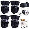 FaJoek Stivali Protettivi Antiscivolo per Cani - 4 PCS Scarpe Impermeabili Con Riflettenti per Cani di Piccola Taglia