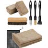 Fantasticlean 9 Pezzi Kit Pulizia Auto Interni ACS01 | Spazzola di Crine Naturale, Pennelli Detailing, Panni in Microfibra e Spugna per Sedili, Pelle e Dettaglio Interni