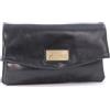 Catwalk Collection Handbags - Pochette Donna Pelle - Borsa a Tracolla - Tracolla regolabile e rimovibile - HANNAH - Nero