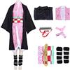 Generico Set Di Costumi Cosplay Anime Costume Orecchino Di Halloween Per Bambini Di Tanjiro Nezuko Costumi Di Carnevale Di Halloween Ragazze Anime Earrings (2XL, Kamado Nezuko)