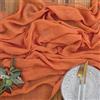 AOKSUNOVA Runner da tavola natalizio in mussola terracotta, 80 x 300 cm, runner da tavola per matrimonio