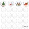 FANNITE 20 Palline di Natale Trasparenti, Palline di Decorazione in Acrilico, Palline di Plastica da Riempire, Palline di Natale (6 cm)