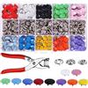 YIYICO Bottoni Automatici a Pressione Colorati con Pinze 200Kits Bottoni a Pressione Metallo per Bambini da Vestiti Borse Fai da Te Giacche Jeans Artigianato 9.5mm 10 Colori