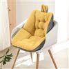 Hppbody Cuscino da seduta con schienale in Coccyx ergonomico per alleviare i Mal de schiena, cuscino da auto, 45 x 45 cm, colore: Giallo