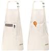 Viedouce 2 Pezzi Grembiule da Cucina Chef,Grembiule da Ristorante BBQ Bar Chef Cucina,Regolabile Grembiuli con Tasche Chef di Cucina,Impermeabile,Gembiule Cucina Uomo Donna (Beige)