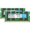BRAINZAP RAM da 4 GB DDR2 SO-DIMM PC2-5300S 2Rx8 667 MHz 1,8 V CL5 - Memoria di memoria per laptop (2 X 2 GB)