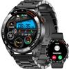 paazomu Smart Watch da uomo per Android iOS, Bluetooth Chiamate con cardiofrequenzimetro/monitoraggio del sonno, fitness tracker, schermo Full Touch da 1,46 pollici, impermeabile IP67, in acciaio inox, per