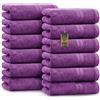 NatureMark Asciugamani per ospiti - Confezione da 12 (30x50 cm), 100% cotone, certificazione Oeko-Tex, morbidi, assorbenti e facili da curare - Per bagno, ospiti e spa - Colore Viola