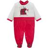 Ellepi Neonato mesi natale tutina ciniglia neonata vestito tutine bambino bambina vestiti bimba pigiama maschio bimbo costume neonati babbo abbigliamento femmina primo natalizio regalo (1 Mese, BQ3186)