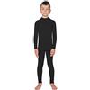 meteor Set Biancheria Intima per Bambini Funzione Set Termica con Maglia a Maniche Lunghe e Pantaloni Termici - Termoattivo, Transpirante, Morbido, Calde Set per Ragazzo e Ragazza (116-122 cm, Nero)