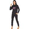 ALV by Alviero Martini Pigiama Lungo da Donna in Cotone Vari Colori E Taglie, Tuta Homewear Femminile (XL (48), ALI517 - Grigio Medio)