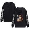 xhomeshop Death Note Anime Giacca da Baseball Stampata Yagami Light Retro Aged Zipper Hoodie Felpa con Cappuccio Oversize per Uomini Donne