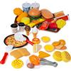 Czemo Cibo Giocattolo per Bambini Accessori Cucina Giocattolo, Alimenti giocattolo Pizza, Hamburger, Hot Dog, Cibo Finto per Bambini Cucina