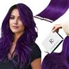 RUNATURE Extension Capelli Veri Biadesivo Viola 30cm 10pcs 20g Invisibile Extension Capelli Lisci #Purple