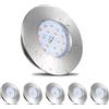 HiBay 6 Faretti Led da Incasso per Cartongesso 5W Faretti Led Soffitto Incasso IP44 500LM,3000K Bianco Caldo,220V Foro Ø60mm-68mm per Bagno,Cucina,Esterno