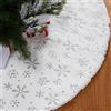Bozvloh Gonna Albero di Natale 120cm Base di Natale Bianco Tappeto Decorazione Capodanno casa Festa Forniture