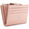 REETEE Portafoglio Donna in Pelle Vera Piccolo Portamonete RFID Blocco Porta carte di credito, Portafogli Corto Donna con 13 Slot Schede Slim Portamonete Uomo con Cerniera (Rosa)