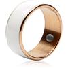 jakcom Nuovo anello intelligente in tungsteno liquido, funzione NFC, impermeabile e antipolvere, non necessita di ricarica (nero, bianco) (12, bianco)