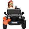 Babycar Jeep elettrica per bambini, Jeep Wrangler Rubicon 12V Targa Personalizzabile OCCHIALI OMAGGIO, Macchina elettrica per bambini Full 2 Posti Optional, Sedili in Pelle Telecomando Porte apribili