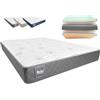 ZZ DON DESCANSO Don Riposo Materasso viscoelastico Aloe Vera Multistrato, Memory Foam Grigio, 160 x 190 cm