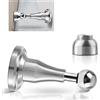 KOLAKO Fermaporta magnetico, in acciaio inox, supporto da parete, resistente, regolabile, fermaporta magnetico per esterni, per battiscopa, colore: argento
