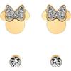 Disney Orecchini Minni Mouse, Collezione Acciaio Inossidabile, Colore Argento, UNICO, Pietre di zirconia cubica, Regalo per Ragazze e Donne (Chiaro 2)