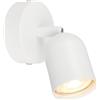 BRILONER - Lampada da lettura, Lampada da parete per interni, Lampada da muro, applique, Lampada da parete per interni, Girevole, Lampada da soggiorno, 9W, 130x80x85mm (LxDxA), Metallo, bianco