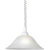 Eglo lampada a sospensione Albany, lampada a sospensione con cavo a spirale, regolabile in altezza, in vetro alabastro, plastica, bianco, E27