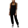 Ebifin Salopette da donna in pile, calde tute invernali, casual, con tasche., Nero , S