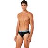 Emporio Armani Men's 3-pack Mixed Waistband Brief, Slip Boxer Uomo, Black/Black/Black, XL