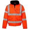 Hi Vis Viz 2 Tone Felpa con cappuccio e zip ad alta visibilità riflettente  sicurezza sicurezza due toni maglione abbigliamento da lavoro in pile caldo  top, Arancione/blu navy con zip, S 