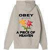 Obey A Piece of Heaven Felpa con cappuccio da uomo, grigio argento, XXL