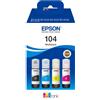 Epson MULTIPACK EPSON FLACONI 104 C13T00P640 4 colori per ECOTANK ET-2710 ET-2714 ET-2720 ET-2721 ET-4700 et-2815 - C13T00P640