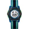 Timex TW7C26000, orologio digitale per bambini con cinturino in nylon a doppio strato blu, nero e verde, con cinturino in nylon 35mm