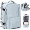 SEAFEW Zaino da Viaggio Donna Bagaglio a Mano 40x20x25 Ryanair, Zaino da Trekking Impermeabile, zaino casual per laptop da 14 pollici per scuola con porta di USB,Blu