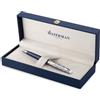 Waterman Hémisphère penna a sfera | Laccatura blu e metallo | Cappuccio cesellato | Inchiostro blu | Confezione regalo