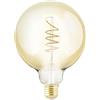 EGLO LED E27 dimmerabile, lampadina a globo con spirale, lampada vintage ambra, illuminazione retrò, 4 Watt (equivalente a 25 W), 245 Lumen, bianco caldo, 2200k, Edison G125, Ø 12,5 cm