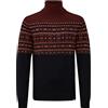 b BLEND Blend BHTjesse - Maglione a collo alto, da uomo, con motivo norvegese, Nero (194007)., L