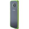 Ultratec Cover Hybrid per Smartphone/Guscio con Bordo colorato in TPU per Samsung S6 Edge, incl. Custodia Protettiva con Cerniera Lampo, Trasparente/Verde