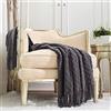 CREVENT Coperta estiva traspirante per pisolini da ufficio, morbida, calda, accogliente, leggera, per primavera estate (127 x 152 cm, grigio scuro)
