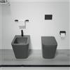 Parama Sanitari filomuro in ceramica rimless grigio opaco vaso bidet e copriwc soft-close | Londra
