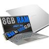 RGDIGITAL SRL Notebook Asus Silver Portatile Pc Display 15.6 HD /Intel Dual Core N4020 Up To 2.80Ghz /Ram DDR4 8Gb /SSD M.2 500GB /Intel UHD Graphics 600 /Hdmi Wifi Bluetooth /Windows 10 Pro /Open Office