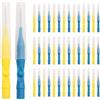 HDKAJL 40 Pezzi Scovolini Dentali,(0.8MM) Scovolino Denti, Scovolini Interdentali,Spazzolino Interdentale, Interdental Brushes Yellow Spazzolini per L'igiene Dentale per la Pulizia Tra I Denti