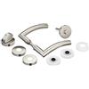 Alpertec 28020640 Peking II-R Acciaio inossidabile per porte da bagno Set di maniglie per WC Maniglia per porta Raccordi per porte Nuovo per porte da bagno