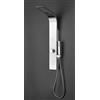 MARWELL Troya - Pannello doccia in acciaio inox spazzolato, 100 x 14 cm, set doccia con 3 diverse funzioni, doccia a pioggia, doccia massaggiante e doccetta a mano, manopole anticalcare