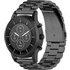 QULLOO 22MM Nero Cinturino per Xiaomi mi watch/Watch Color Sport/Watch S1 / S1 Pro / S1 Active/Watch 2 / Watch 2 Pro/Watch S3, Acciaio Inossidabile Metallo Regolabili Cinturini di Ricambio