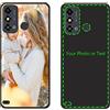 CAXKJE Black Personalizzata Custodia per ZTE Blade A53,con la Tua Foto,Immagine o Scritta Cover,Silicone Case Antiurto Bumper,per Blade A53 Cover Personalizzata