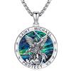Aniu Ciondolo Arcangelo Michele Argento Sterling 925, Collana San Michele Uomo, Medaglie Arcangelo San Michele, Christian Arcangelo Ciondolo Gioielli Religioso per Uomo Donna
