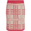 Vila Vicilia HW Check Knit Skirt/su Gonna in Maglia, Love Potion/Checks: Melange Naturale/Betulla, XL Donna